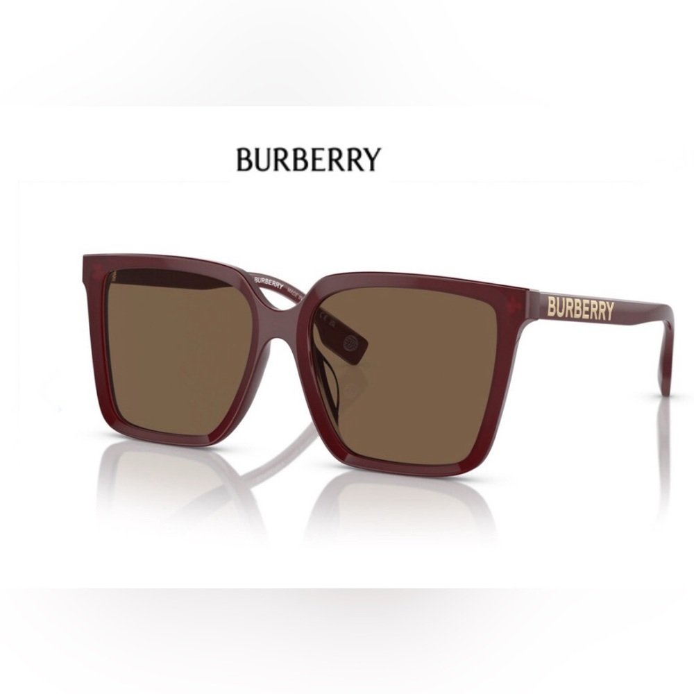 Burberry Burgundy Square Sunglasses
